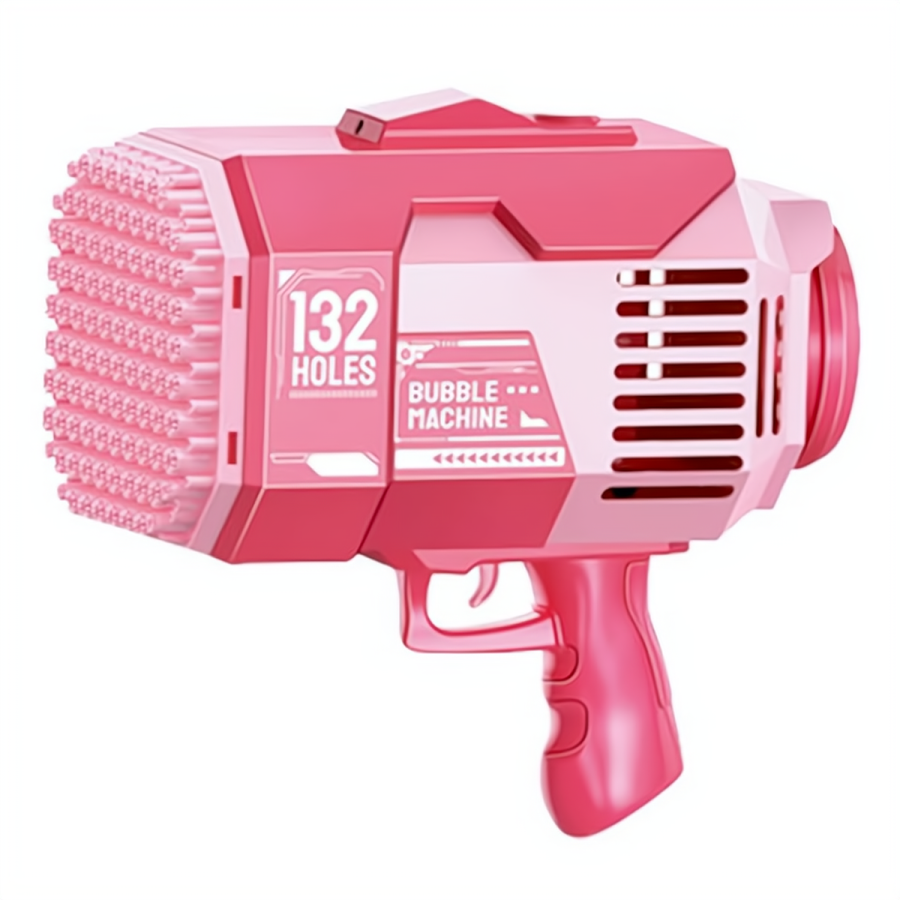 Maxi pistole na bubliny - 132 bublin růžová - Bublifuky
