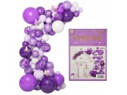 Velká sada balónků na girlandu fialovo-černo-bílá 120 ks Párty a karneval - Sady balónků a girlandy