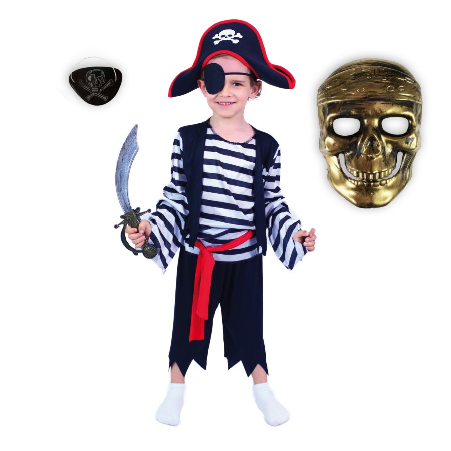 Dětský kostým Pirát s mečem a maskou 110-116 S - Dětské kostýmy