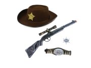 Sada doplňků Šerif s puškou a kloboukem