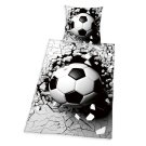HERDING Povlečení 3D Efekt Fotbalový míč Bavlna, 140/200, 70/90 cm Povlečení sportovní kluby