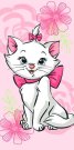 JERRY FABRICS Osuška Kočička Marie pink flower Bavlna - Froté, 70/140 cm Osušky,ručníky, ponča, župany - plážové osušky