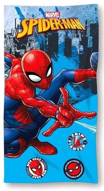 FARO Osuška Micro Spiderman city Polyester, 70/140 cm - plážové osušky