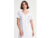 Dámské domácí šaty s krátkým rukávem Sára Ženy - Dámské noční košile - Dámské noční košile s krátkým rukávem