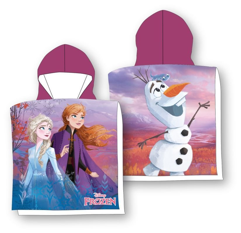 FARO Pončo Ledové Království Anna Elsa Olaf Bavlna - Froté, 55/110 cm - ponča