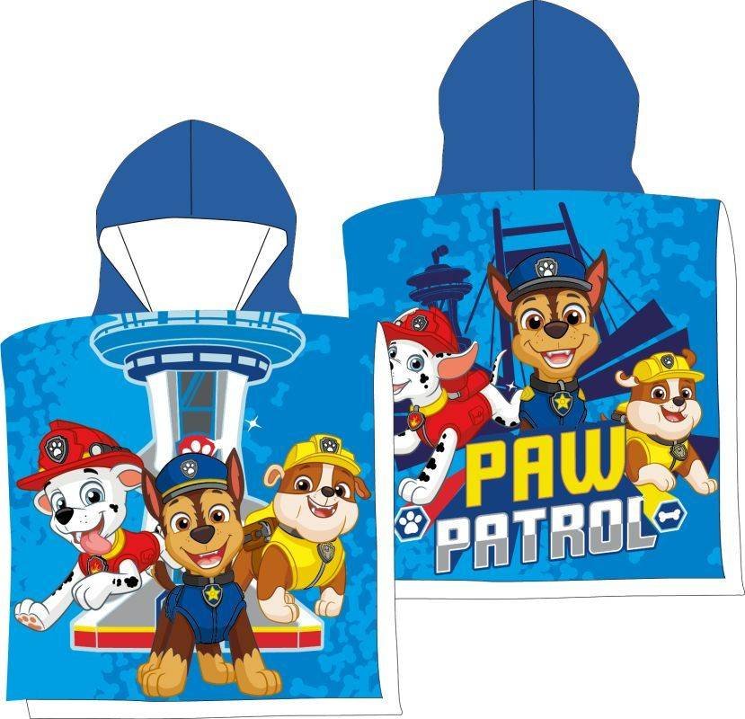 FARO Pončo Paw Patrol blue  Bavlna - Froté, 55/110 cm