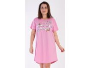 Dámská noční košile s krátkým rukávem Sabina Ženy - Dámské noční košile - Nadměrné dámské noční košile