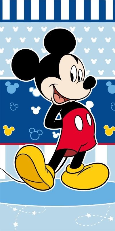 JERRY FABRICS Osuška Mickey Blue Bavlna - Froté, 70/140 cm - plážové osušky