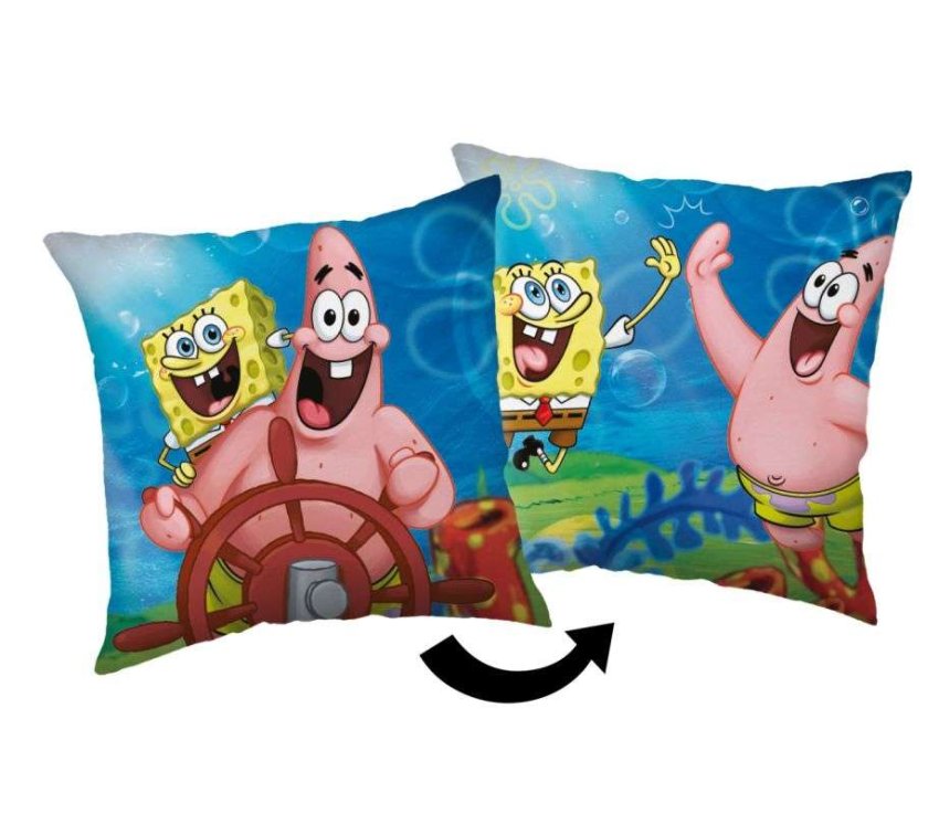 JERRY FABRICS Polštářek SpongeBob Sea Polyester, 40/40 cm - polštářky s výplní