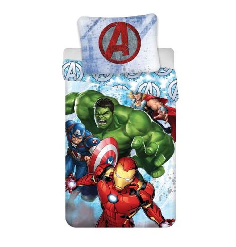 JERRY FABRICS Povlečení Avengers Heroes Bavlna, 140/200, 70/90 cm - Povlečení licenční