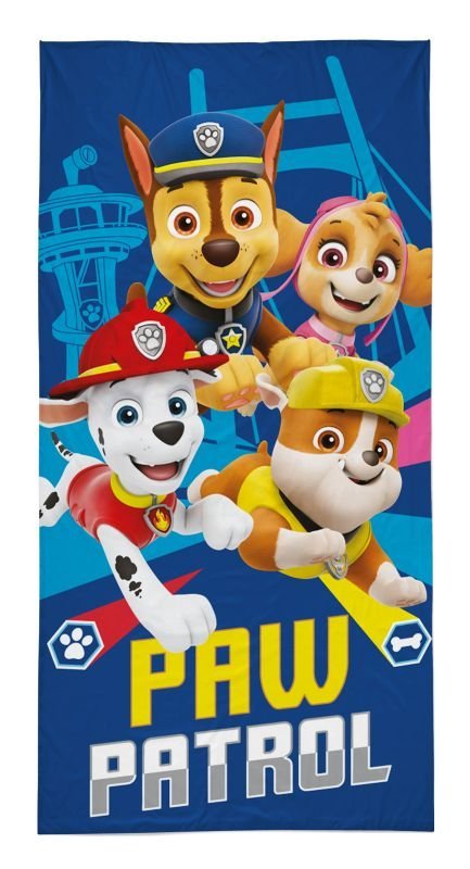 DETEXPOL Osuška Paw Patrol blue Bavlna - Froté, 70/140 cm - plážové osušky