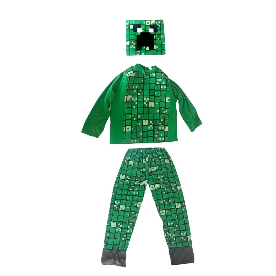 Dětský kostým Minecraft Creeper Pixely 128-134 L - Dětské kostýmy