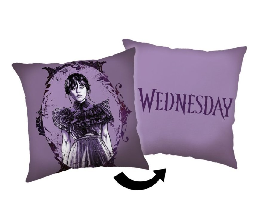 JERRY FABRICS Polštářek Wednesday Purple Polyester, 40/40 cm - polštářky s výplní