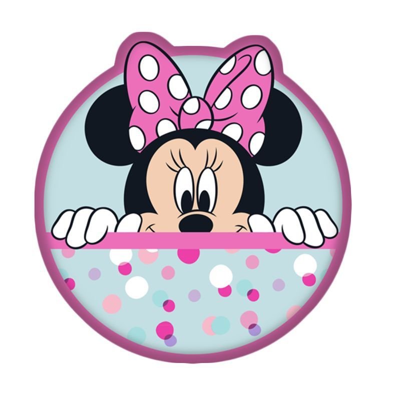 JERRY FABRICS Tvarovaný mikroplyšový polštářek Minnie Dots 02Polyester, 32 cm - Polštářky