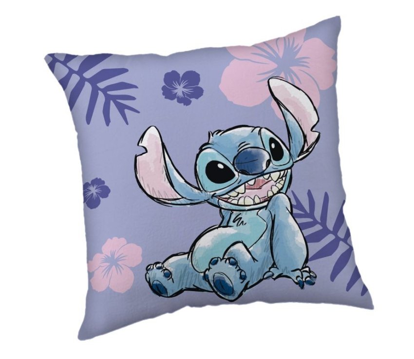 JERRY FABRICS Mikroplyšový polštářek Lilo and Stitch Polyester, 40/40 cm - Polštářky