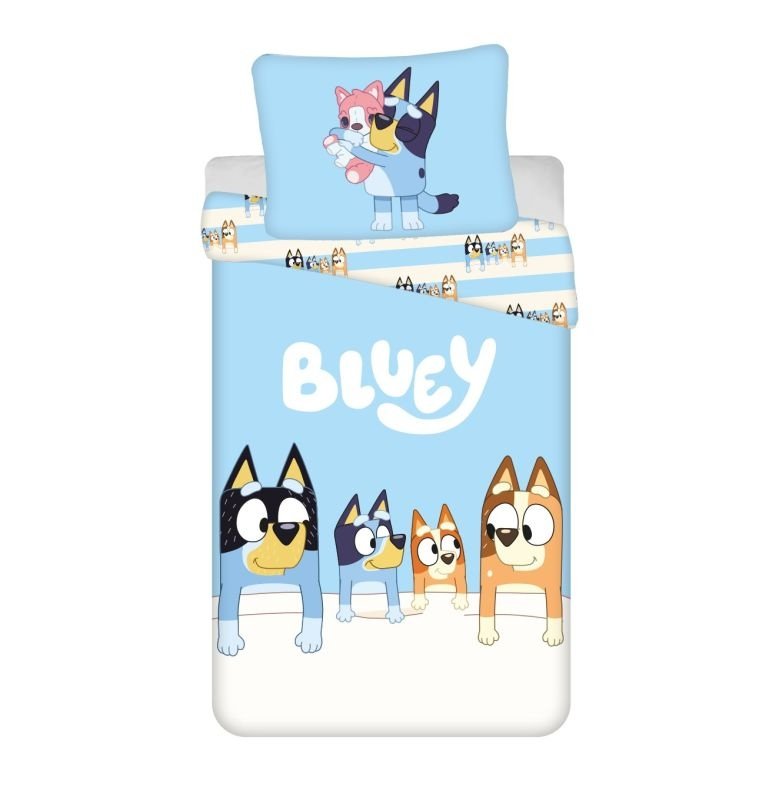 JERRY FABRICS Povlečení Bluey Bavlna, 140/200, 70/90 cm - Povlečení licenční