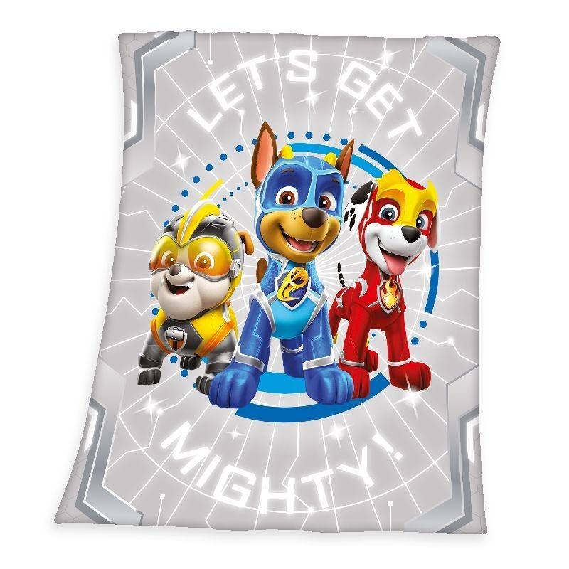 HERDING Fleece deka Paw Patrol grey Polyester, 130/160 cm - Deky, spací pytle