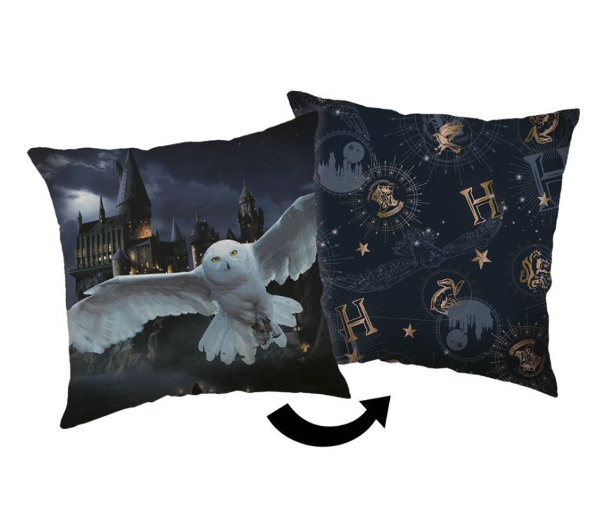 JERRY FABRICS Polštářek Harry Potter Hogwarts Polyester, 40/40 cm - polštářky s výplní