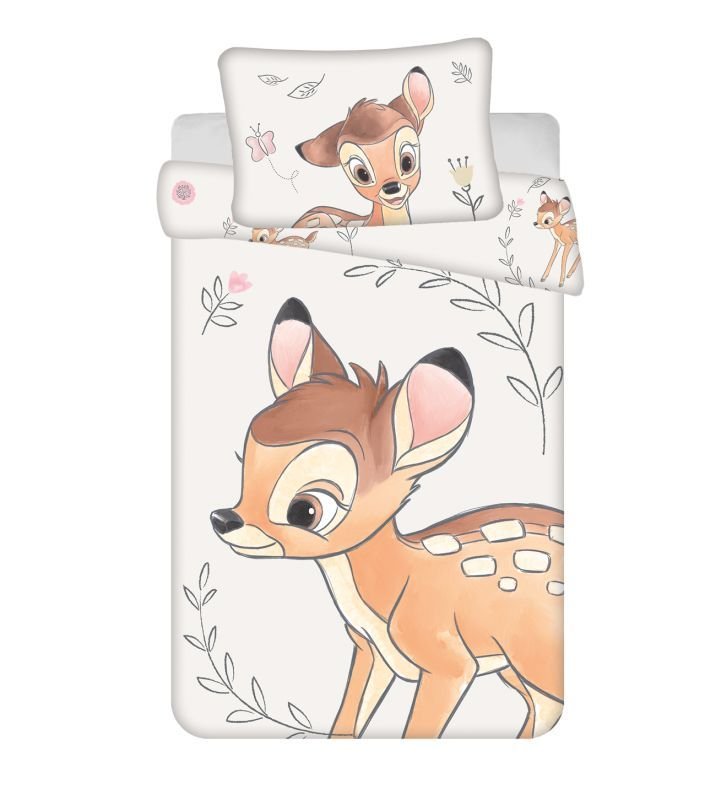 JERRY FABRICS Povlečení do postýlky Bambi Beige baby Bavlna, 100/135, 40/60 cm - Povlečení do postýlky