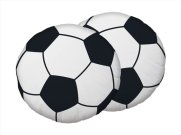 JERRY FABRICS Tvarovaný mikroplyšový polštářek Fotbal Polyester, 35 cm