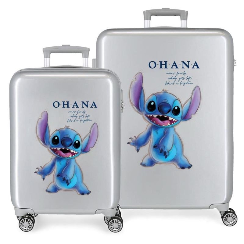 JOUMMABAGS Sada cestovních kufrů ABS Lilo and Stitch Ohana ABS plast, 55/70 - kufry pro děti