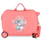 JOUMMABAGS Dětský kufřík na kolečkách Lilo and Stitch cuddle me coral MAXI ABS plast, 50x38x20 cm, objem 34 l