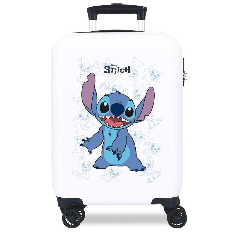 JOUMMABAGS Cestovní kufr ABS Lilo and Stitch Happy white ABS plast, 50 cm - Kufry Joummabags