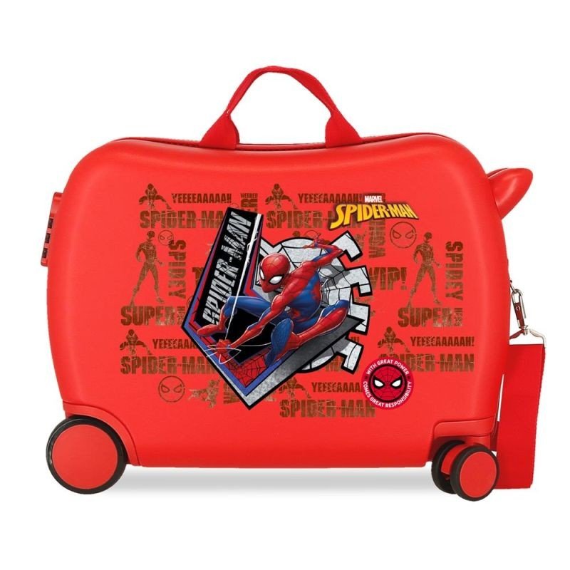 JOUMMABAGS Dětský kufřík na kolečkách Spiderman Great Power red MAXI ABS plast, 50x38x20 cm, objem 34 l - kufry - odrážedla