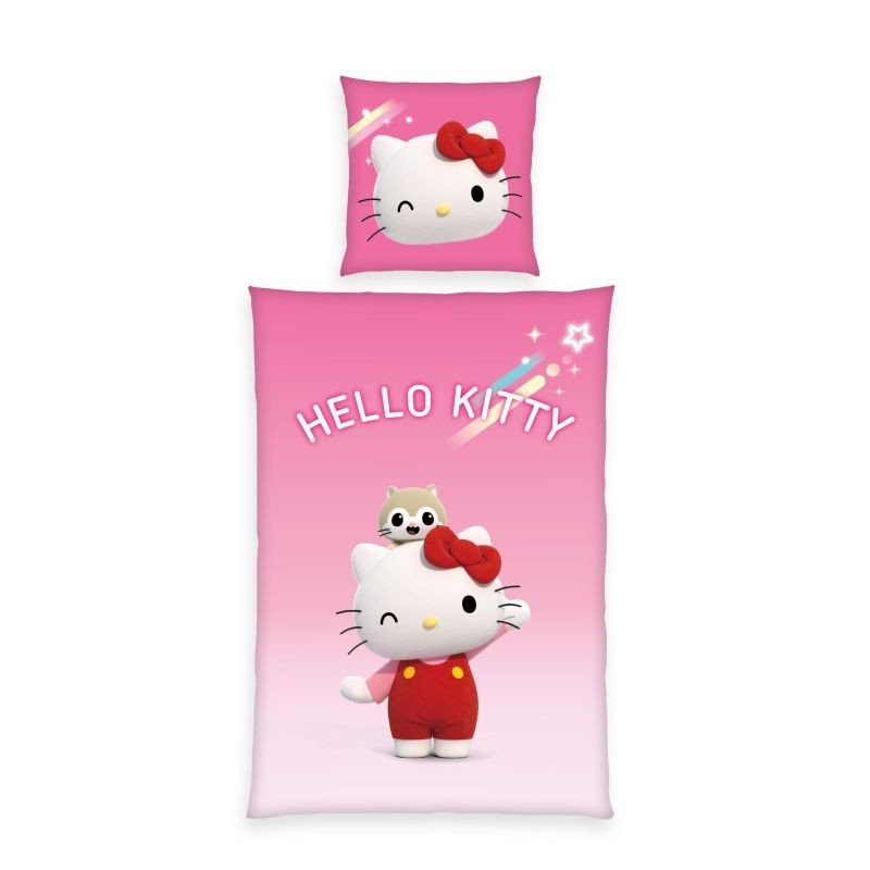 HERDING Povlečení Hello Kitty Super Style Bavlna, 140/200, 70/90 cm - Povlečení licenční