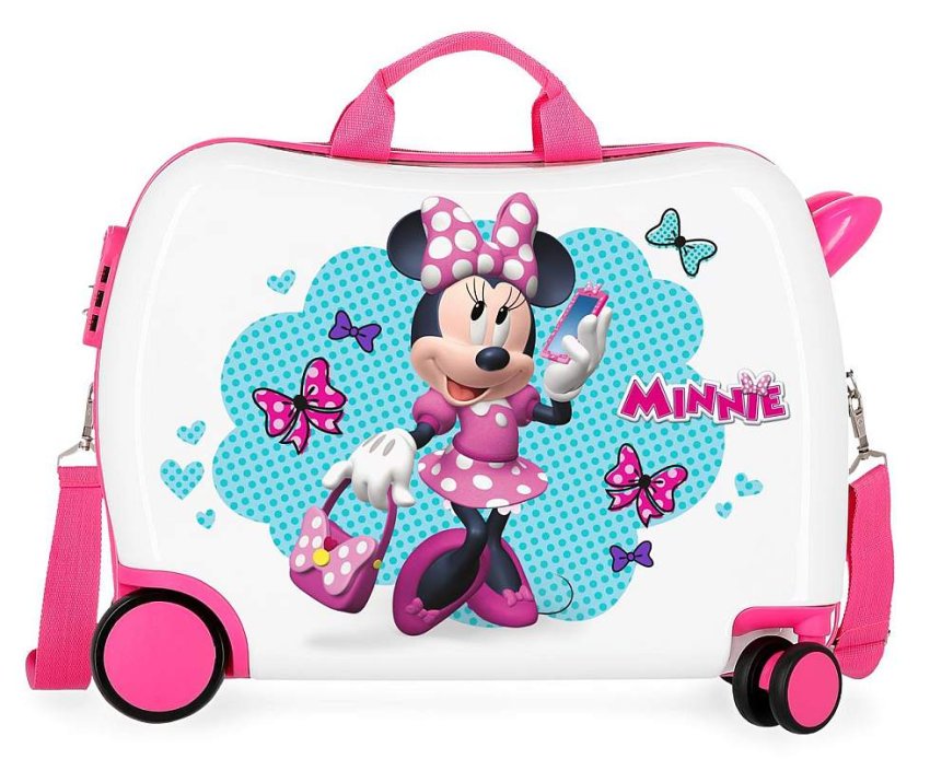 JOUMMABAGS Dětský kufřík na kolečkách Minnie Good Mood MAXI ABS plast, 50x39x20 cm, objem 34 l - kufry - odrážedla