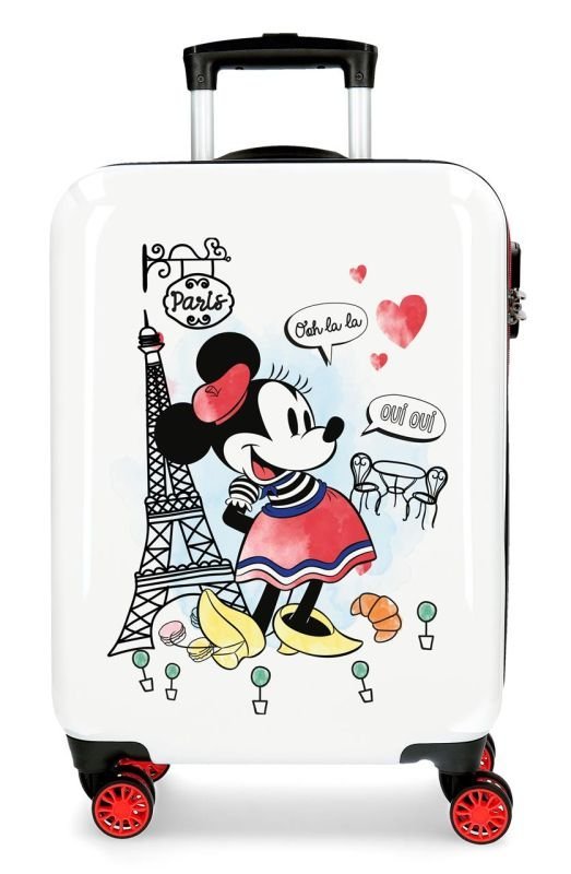 JOUMMABAGS Cestovní kufr ABS Minnie Around the World Paris Red ABS plast, 55 cm - Kufry Joummabags