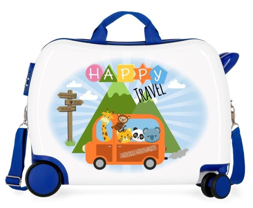 JOUMMABAGS Dětský kufřík na kolečkách Roll Road Little Me Happy MAXI ABS plast, 50x38x20 cm, objem 34 l - kufry - odrážedla