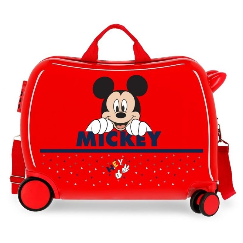 JOUMMABAGS Dětský kufřík na kolečkách Mickey Happy MAXI ABS plast, 50x38x20 cm, objem 34 l - kufry - odrážedla