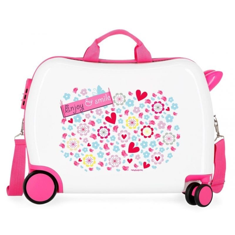 JOUMMABAGS Dětský kufřík na kolečkách MOVOM Enjoy Smile MAXI ABS plast, 50x38x20 cm, objem 34 l - kufry - odrážedla