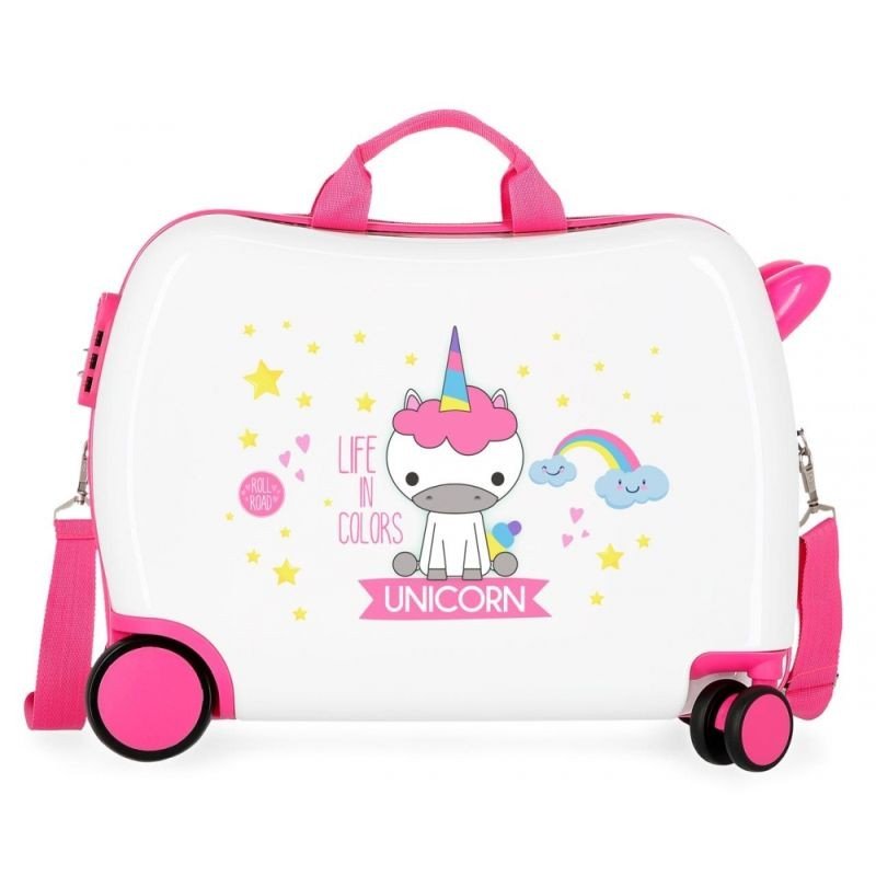 JOUMMABAGS Dětský kufřík na kolečkách Roll Road Little Me Unicorn MAXI ABS plast, 50x38x20 cm, objem 34 l - kufry - odrážedla