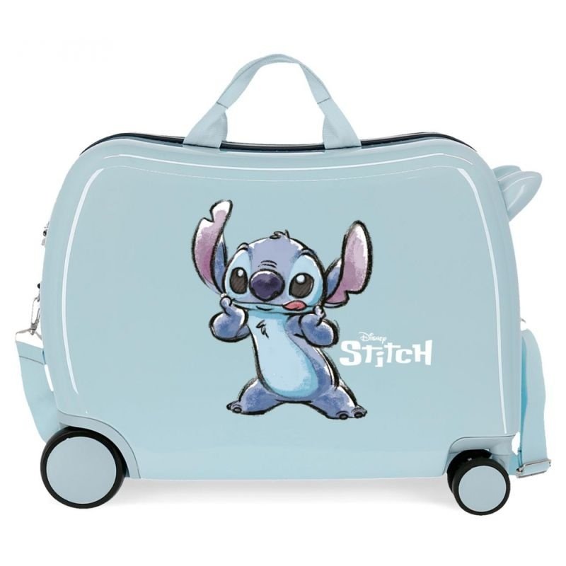 JOUMMABAGS Dětský kufřík na kolečkách Lilo and Stitch Face MAXI ABS plast, 50x38x20 cm, objem 34 l - kufry - odrážedla