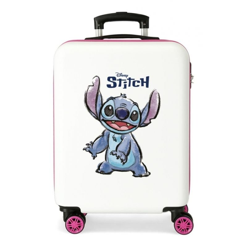 JOUMMABAGS Cestovní kufr ABS Lilo and Stitch Blanco ABS plast, 55 cm - Kufry Joummabags