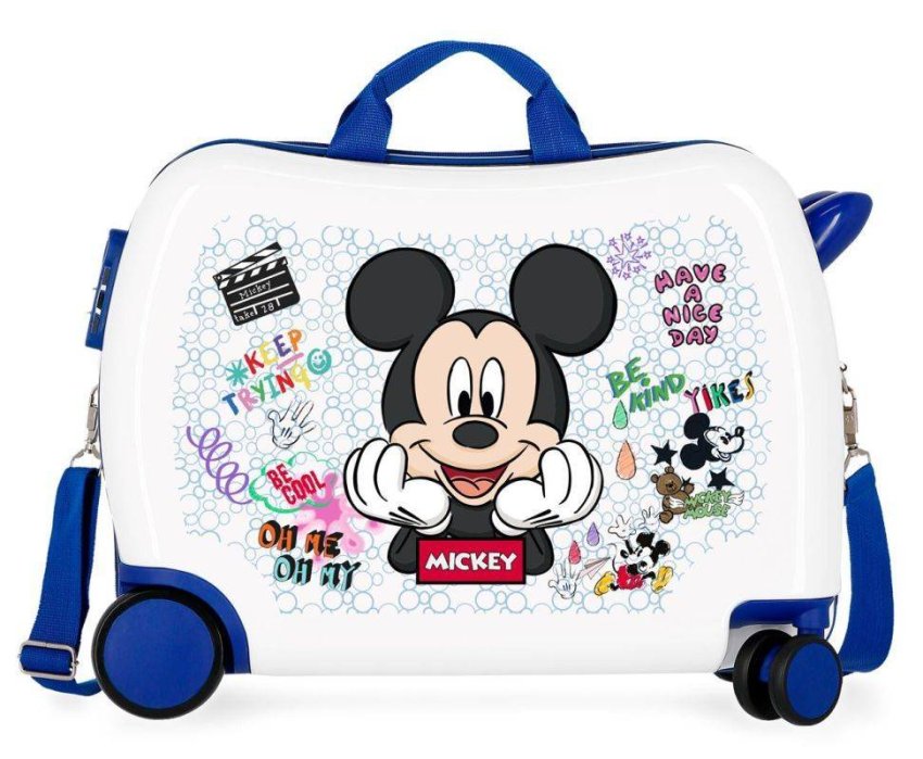 JOUMMABAGS Dětský kufřík na kolečkách Mickey Be cool MAXI ABS plast, 50x38x20 cm, objem 34 l - kufry - odrážedla