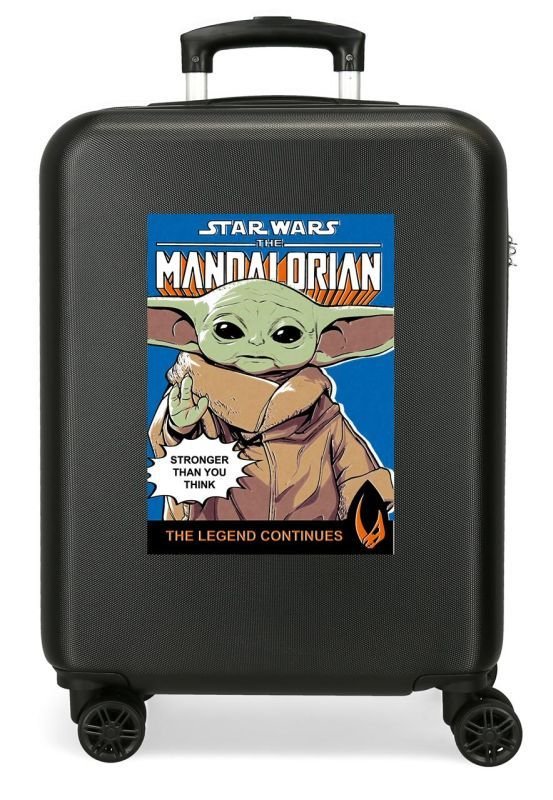 JOUMMABAGS Cestovní kufr ABS Star Wars Mandalorian Yoda ABS plast, 55 cm - kufry pro děti