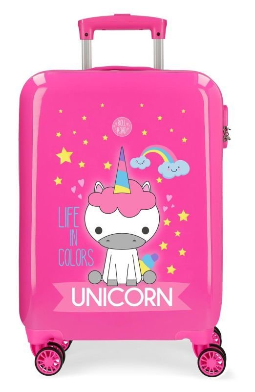 JOUMMABAGS Cestovní kufr ABS Roll Road Little Me Unicorn Pink ABS plast, 55 cm - kufry pro děti