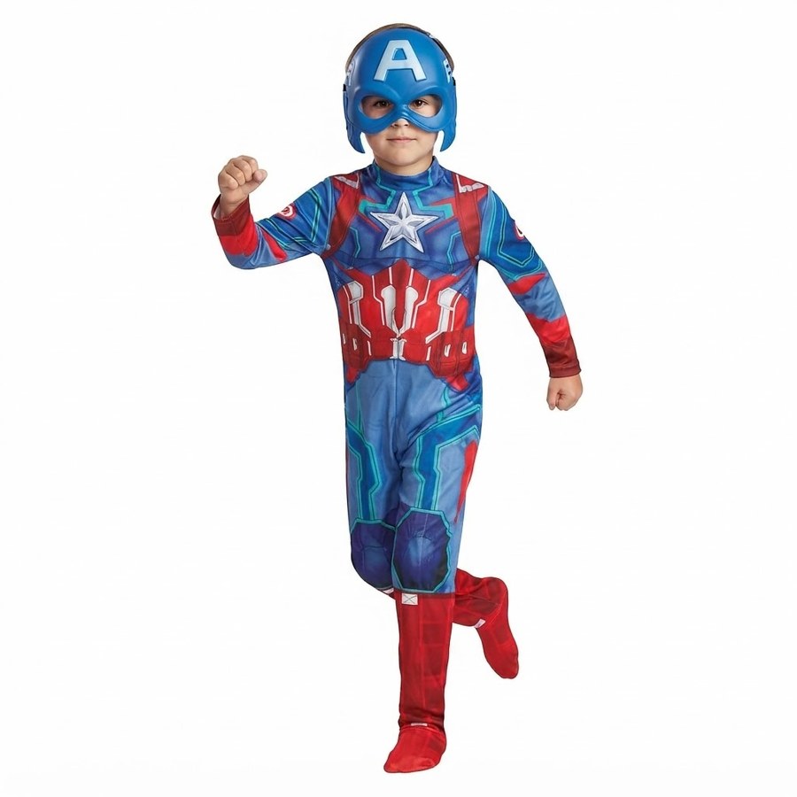 Párty a karneval - Dětské kostýmy - Dětský kostým Superhrdina Kapitán Amerika s maskou 110-122 M Dětský kostým Superhrdina Kapitán Amerika s maskou 110-122 M - Dětské kostýmy