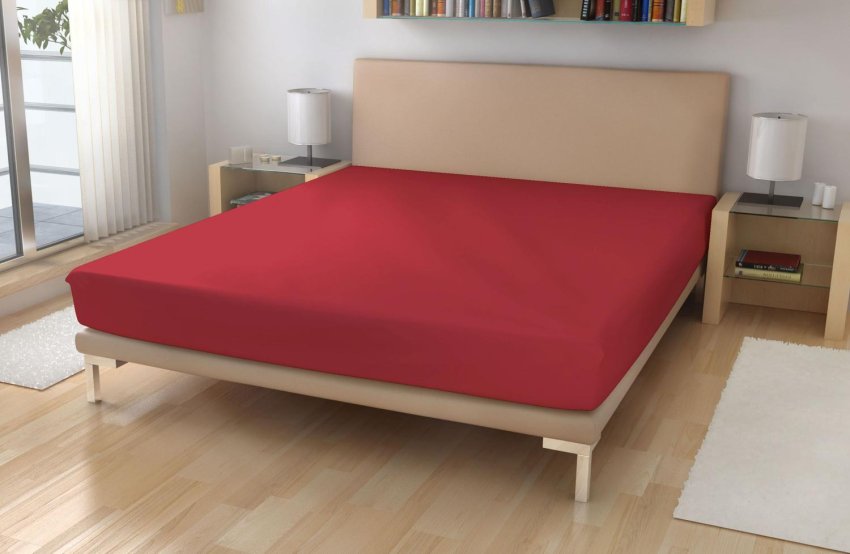 Prostěradla - Jersey 180x200 - Jersey prostěradlo EXKLUSIVE Bordo 180/200 Jersey prostěradlo EXKLUSIVE Bordo 180/200 - Jersey 180x200