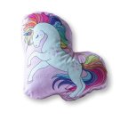 DETEXPOL Tvarovaný mikroplyšový polštářek Jednorožec duha Polyester, 33x30 cm Polštářky - polštářky s výplní