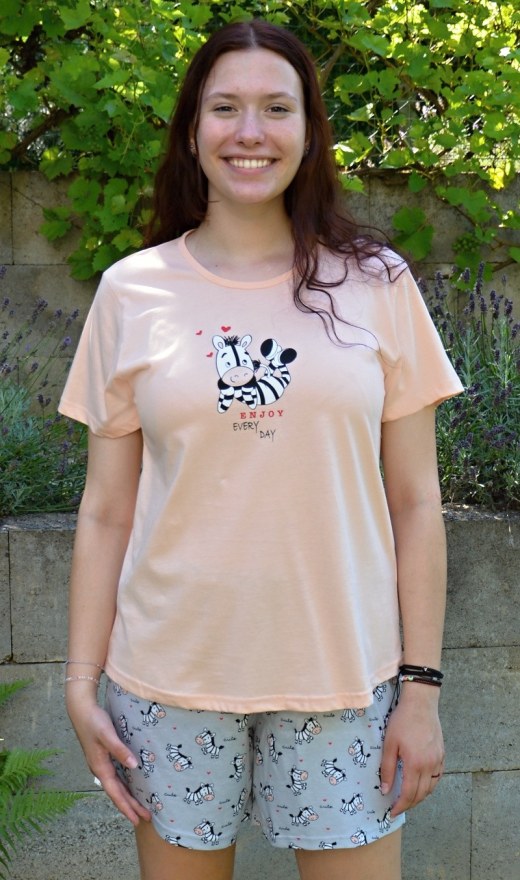 Dámské pyžamo šortky Zebra - Dámská pyžama šortky