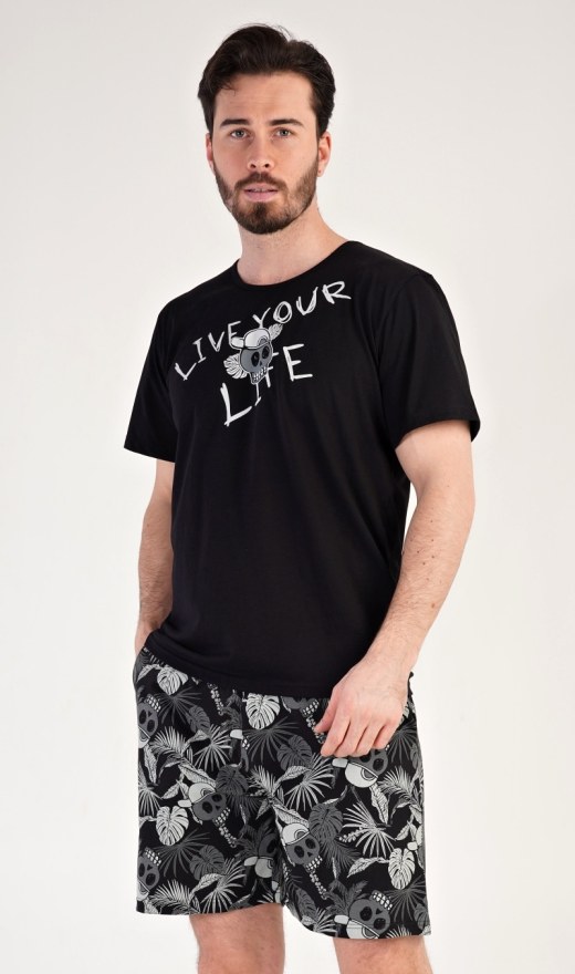 Pánské pyžamo šortky Live your life - Pánská pyžama šortky