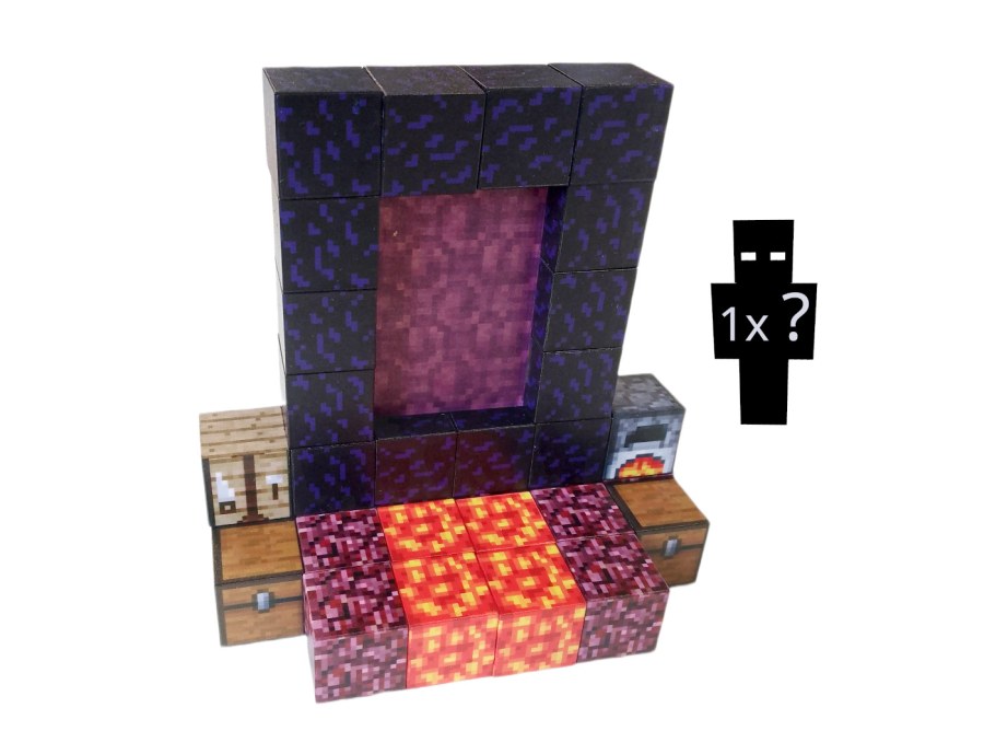 Hračky - Magnetické stavebnice - Magnetická stavebnice Minecraft Portál 32ks Magnetická stavebnice Minecraft Portál 32ks - Magnetické stavebnice