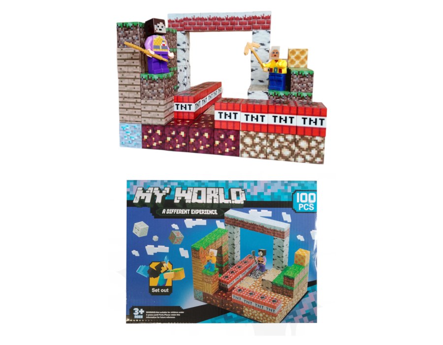 Hračky - Magnetické stavebnice - Magnetická stavebnice Minecraft TNT world 100ks Magnetická stavebnice Minecraft TNT world 100ks - Magnetické stavebnice
