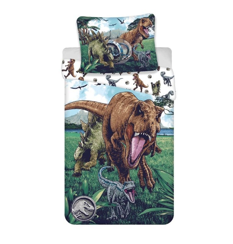 JERRY FABRICS Povlečení Jurský Svět Trio Bavlna, 140/200, 70/90 cm - Povlečení licenční