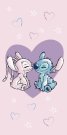 JERRY FABRICS Osuška Lilo and Stitch Love Bavlna - Froté, 70/140 cm Osušky,ručníky, ponča, župany - plážové osušky