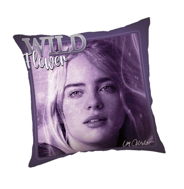 JERRY FABRICS Polštářek Billie Eilish Polyester, 40/40 cm - polštářky s výplní